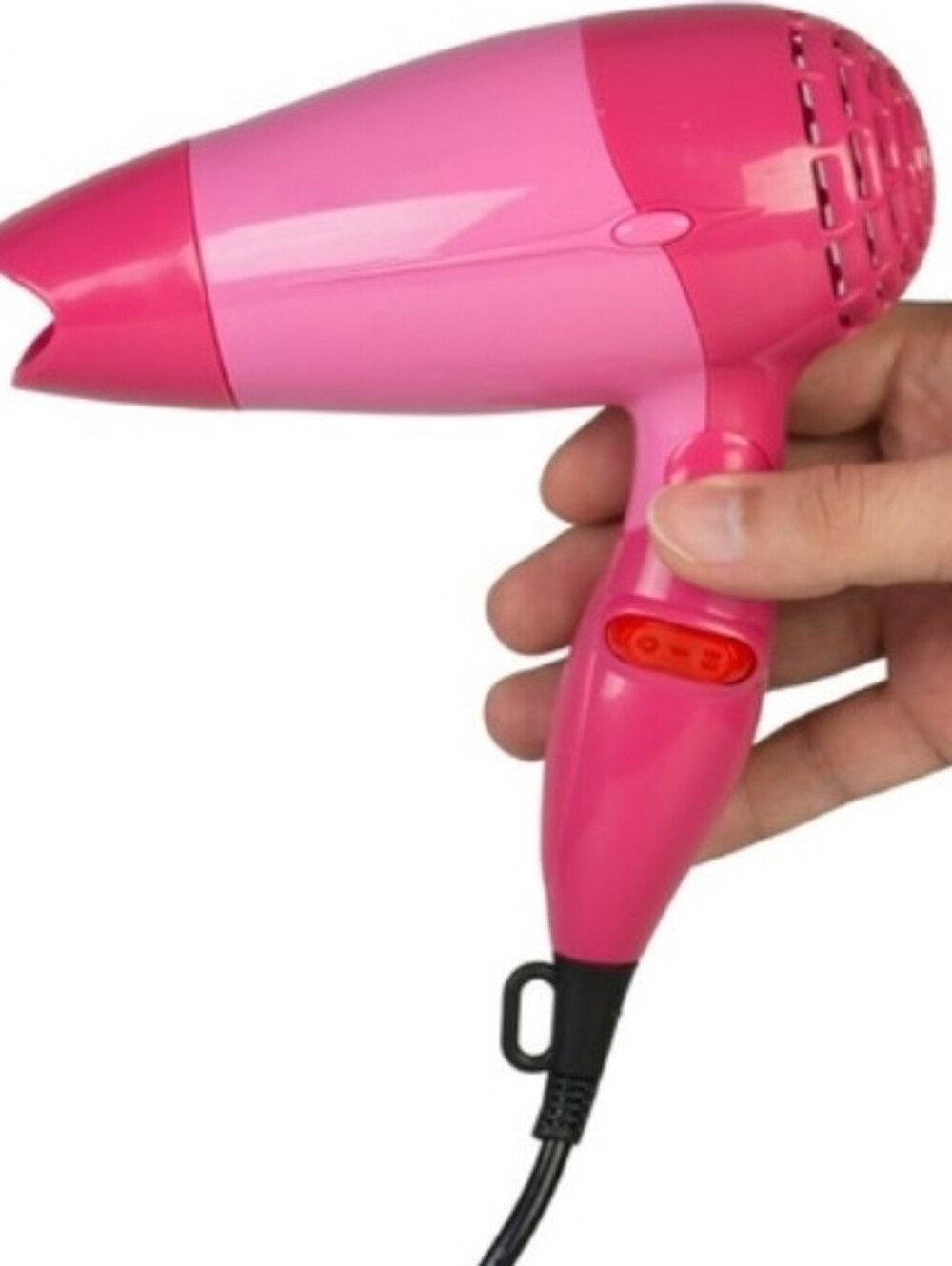 Compact Pink Travel Hair Dryer - Lightweight Portable Styler 250 V